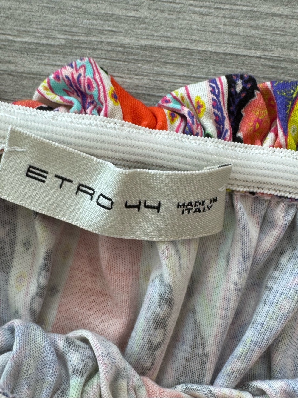 ETRO Vibrant Colorful Off Shoulder Belted Summer Dress Size 44 VGUC - Picture 5 of 7